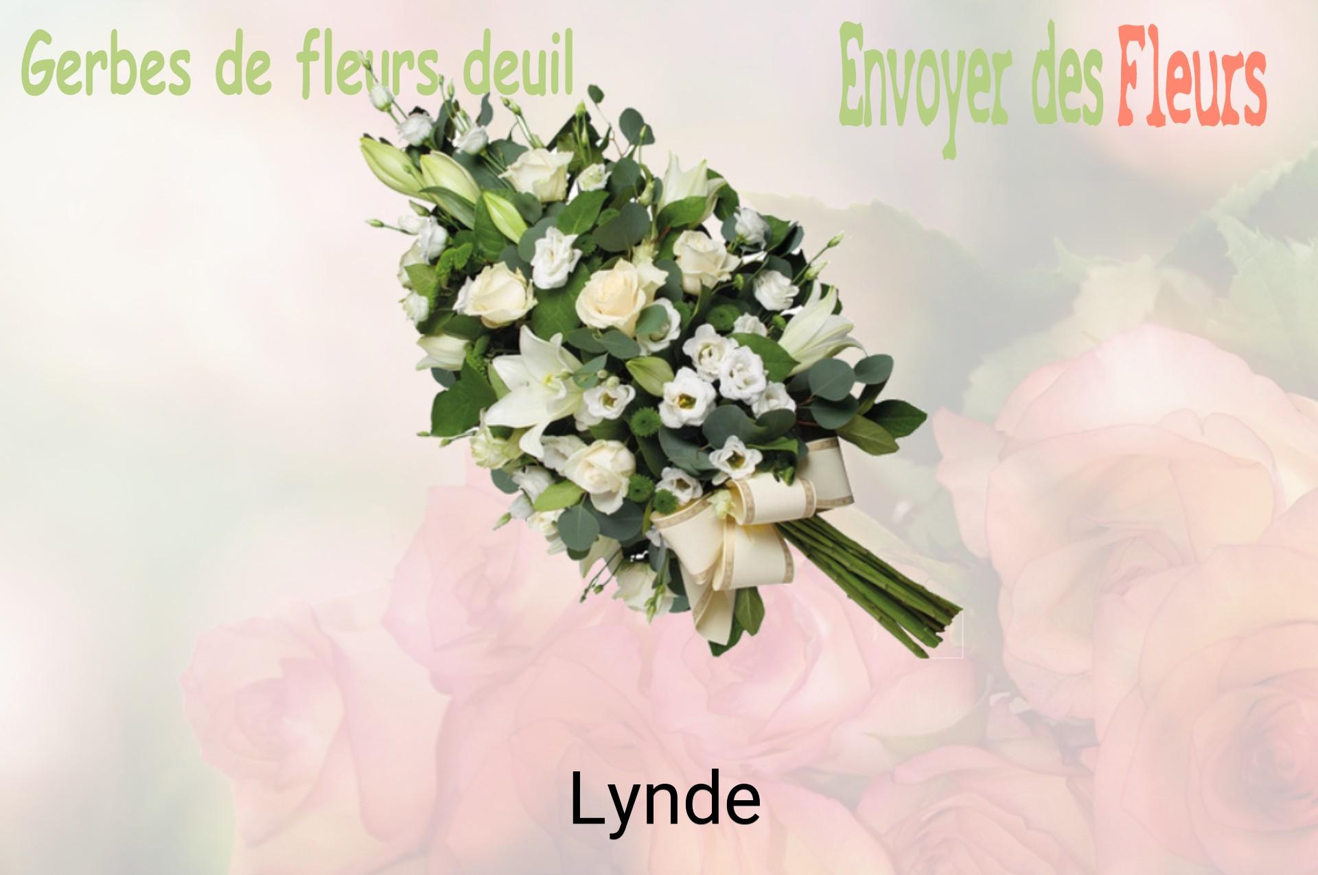Gerbe de fleurs de deuil livrée à Lynde